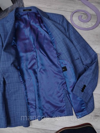 Мужской костюмный блейзер Arber синий классический пиджак в клетку 
Состояние: н. . фото 7