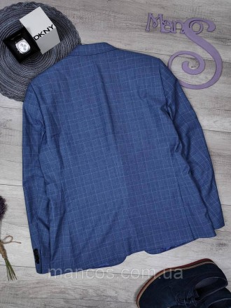 Мужской костюмный блейзер Arber синий классический пиджак в клетку 
Состояние: н. . фото 9