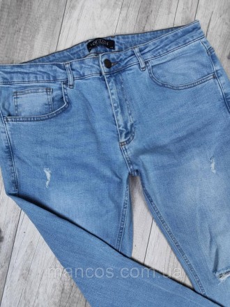 Мужские рваные джинсы LC Waikiki Slim Fit голубые 
Состояние: б/у, в отличном со. . фото 4