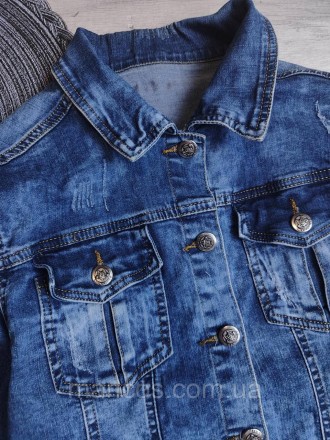 Женский джинсовый пиджак синий 
Состояние: б/у, в отличном состоянии
Размер: L
Ц. . фото 4