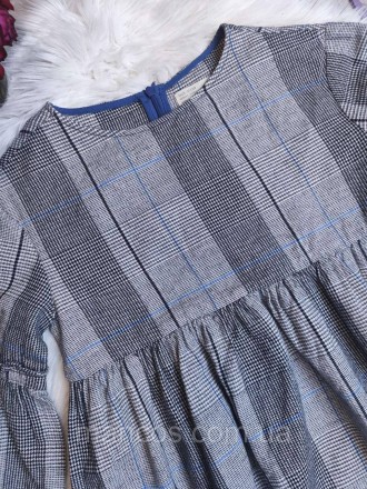 Детское платье для девочки Zara серое в клетку 
Состояние: б/у, в отличном состо. . фото 4