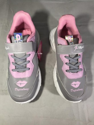  кросівки на дівчинку світловідбивні сіро-рожеві
Блискучі сіро-рожеві кросівки н. . фото 4