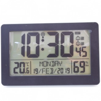 Часы настенные цифровые TFA, термогигрометр, 206x30x130 мм
Радиоуправляемые наст. . фото 7