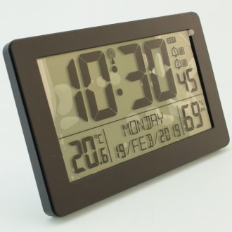 Часы настенные цифровые TFA, термогигрометр, 206x30x130 мм
Радиоуправляемые наст. . фото 8