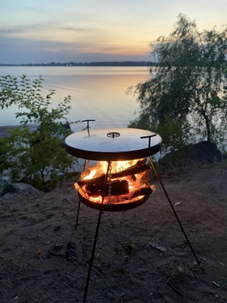 Сковорода Мангалзавод с подвесом для огня из диска диаметром 50см 4мм
 
Наслажда. . фото 6