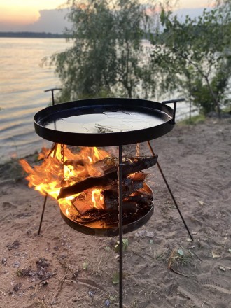 Сковорода Мангалзавод с подвесом для огня из диска диаметром 50см 4мм
 
Наслажда. . фото 3