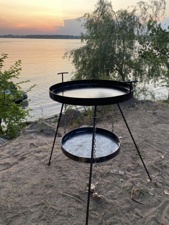 Сковорода Мангалзавод с подвесом для огня из диска диаметром 50см 4мм
 
Наслажда. . фото 2