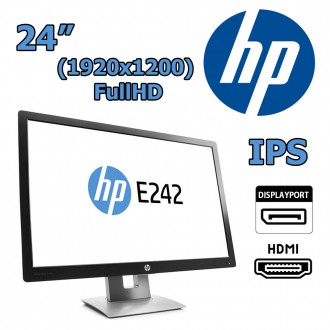 Монитор б/у HP EliteDisplay E242 24" 1920x1200(16:10) IPS HDMI/VGA/DP/USBhub/Piv. . фото 2
