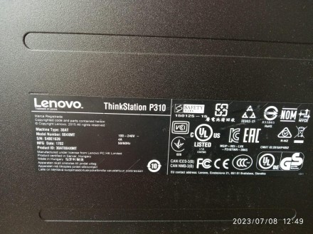 Системный блок б.у. Lenovo ThinkStation P310 MT Intel Xeon E3-1225 v5(3.7 GHz)/ . . фото 5