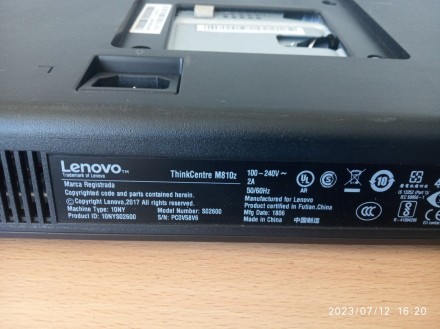 Моноблок Lenovo ThinkCentre M810z i3-6100/8Gb DDR4/21.5" Full HD/Web-cam/Клас С
. . фото 3