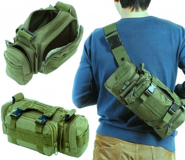 Тактическая, армейская мужская сумка Molle Combat Sachet хаки
Стильная сумка-сли. . фото 8
