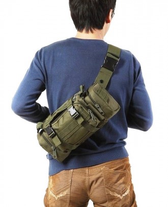 Тактическая, армейская мужская сумка Molle Combat Sachet хаки
Стильная сумка-сли. . фото 7
