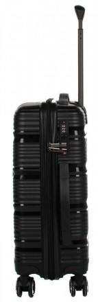 Большой ударопрочный пластиковый чемодан из поликарбоната 85,7L Horoso черный От. . фото 3