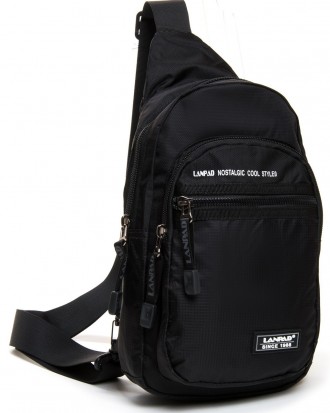 Практичная мужская сумка Lanpad 83005 black
Замечательная сумка через плечо долж. . фото 2