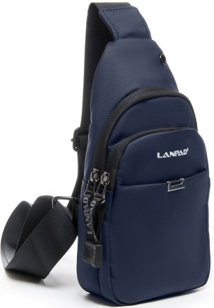 Замечательная мужская сумка Lanpad 6023 blue Надежная сумка, которая способна по. . фото 2
