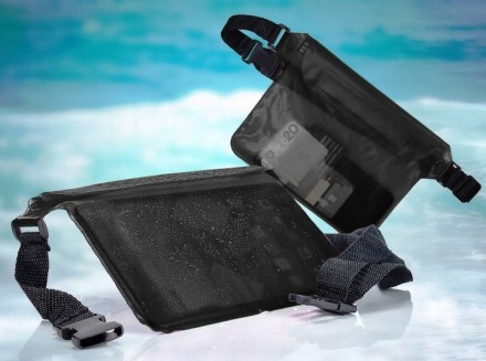 Эластичная водонепроницаемая сумка на пояс для планшета, смартфона, документов W. . фото 3