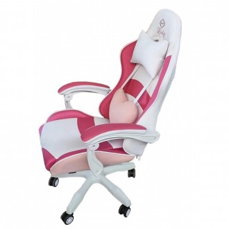 Кресло геймерское Bonro Lady 807 розовое с белым
Стильное геймерское кресло Bonr. . фото 3