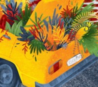Открытка с машиной, наполненной летними травами, цветами и радостями :)
Автор - . . фото 2
