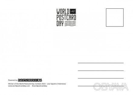 Официальная открытка к World Postcard Day 2023
 
	Плотная бумага 450 г/м2.
	Цвет. . фото 1