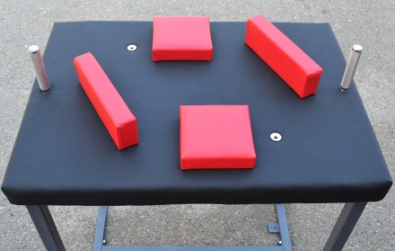 Разборной стол для армрестлинга Троян черный с красными подушками Основные преим. . фото 8