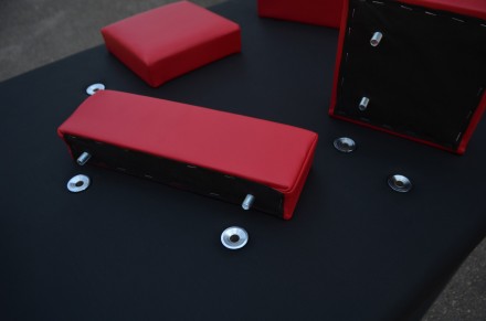 Разборной стол для армрестлинга Троян черный с красными подушками Основные преим. . фото 7