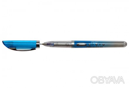 Ручка гелева FLAIR 747A Writometer gel 1.5 км 0,7 мм синя корпус синій 747/26132. . фото 1