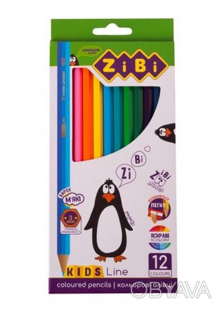 Олівці кольорові Zibi Kids Line 12 кольорів ZB.2414
 
Супер-м′які олівці з грифе. . фото 1