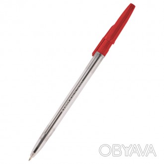 Ручка шариковая Axent Delta 0,7мм красная, корпус прозрачный (50) DB2051-06
 
Ша. . фото 1