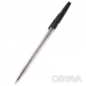 Ручка шариковая Axent Delta 0,7мм черная, корпус прозрачный (50) DB2051-01
 
Шар. . фото 1