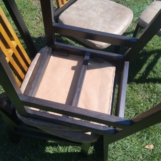 Комплект стульев из массива ясеня. Покрыт безопасной морилкой производства Польш. . фото 4