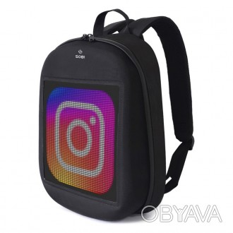 Рюкзак с LED экраном Sobi Pixel SB9702 BlackДумаете над тем что бы купить рюкзак. . фото 1