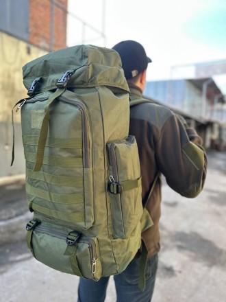 Большой армейский рюкзак баул Олива. Военный рюкзак. Энергодар. фото 1 Большой армейский рюкзак баул Олива. Военный рюкзак. Энергодар. фото 1