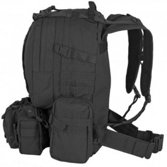Тактический черный рюкзак выполнен из высококачественных материалов. На наружной. . фото 13