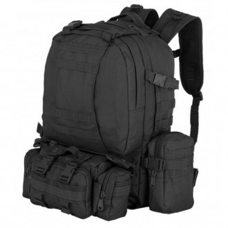 Тактический черный рюкзак выполнен из высококачественных материалов. На наружной. . фото 24