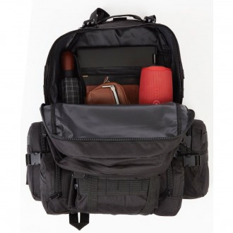 Тактический черный рюкзак выполнен из высококачественных материалов. На наружной. . фото 32