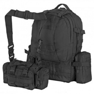 Тактический черный рюкзак выполнен из высококачественных материалов. На наружной. . фото 12