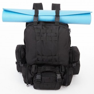 Тактический черный рюкзак выполнен из высококачественных материалов. На наружной. . фото 16