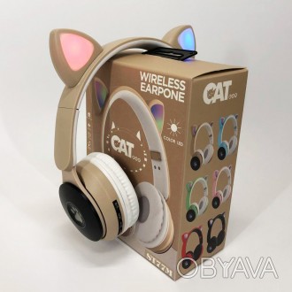 Бездротові навушники, що світяться з котячими вушками, відрізняються від більшос. . фото 1