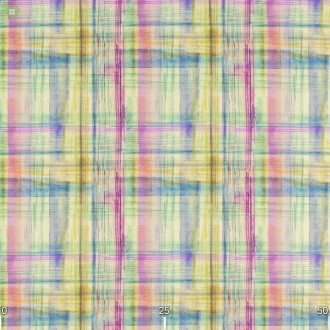 Декоративная ткань с мелкими размытыми квадратами голубого и розового цвета Испа. . фото 4