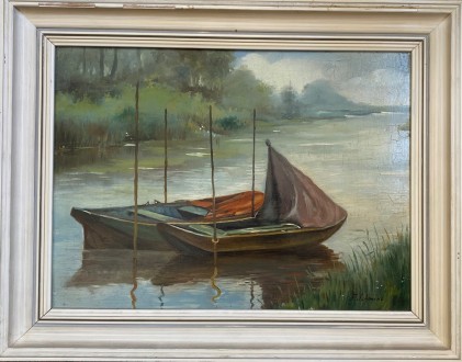 Живописная картина "Лодки". Київ. фото 1 Живописная картина "Лодки". Київ. фото 1