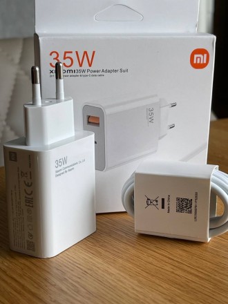 Зарядний пристрій для Xiaomi Mi Power Adapter 35W + Кабель Type C (MDY-11-EZ)
 
. . фото 2