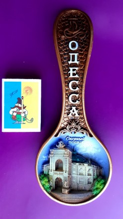 Подложка керамическая декоративная сувенирная ручной работы "Одесса". . . фото 3