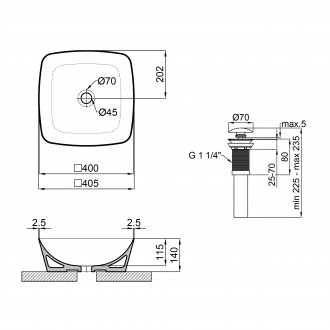 Раковина-чаша Qtap Kolibri 400х400х140 White QT10117040TW станет прекрасным допо. . фото 3