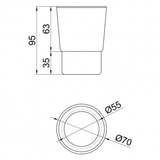 Склянка Lidz (CRG) 114.02.11 незамінний аксесуар для ванної кімнати. Він може ви. . фото 3