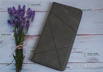 
Кожаный чехол для Xiaomi Redmi Note 7 серого цвета - идеальный выбор для любите. . фото 1
