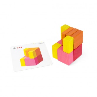 Ігрова математика для малюків! Розвиваючий дерев'яний набір логічних кубиків з к. . фото 4