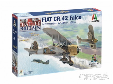 Збірна модель винищувач-біплан FIAT CR.42 FALCO 1:72 Починаючи з успіху C.R. 32 . . фото 1