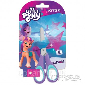 Ножиці Kite «My Little Pony» з м'якими прогумованими кільцями, на кольоровій кар. . фото 1