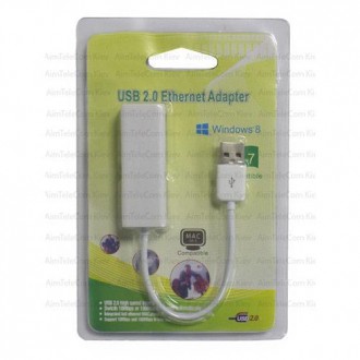 Адаптер ETHERNET, USB 2.0, штекер USB - гніздо 8Р8С, з кабелем призначений для п. . фото 3