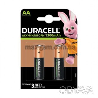 Акумулятори Duracell Rechargeable AA ємністю 1300 мАh можна перезаряджати до 100. . фото 1